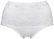 Abecita 161021-010 Nancy panties maxi brief shaping effect romantic lace white maxi trosa shaping effekt romantisk spets vit