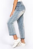 Capri Collection 310039 Jill jeans hög midja rakvida ben femficks modell stretchiga ljusblå