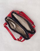 NYPD 8283106-12 Alice handbag fake leather many compartments two shoulder shoulder straps red konstskinn många bra fack två axel