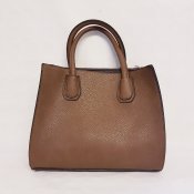 NYPD 8273127-11 Paris handbag leather imitation dubble handle shoulder strap taupe handväska dubbla handtag axelrem läderimitati