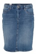 Soyaconcept 15616-2394 Jive 23 denim skirt straight model five pockets blue jeanskjol rak slits femficksmodell blå