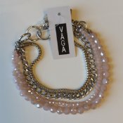 Våga bracelet mixed stones chains pale pink 2614-03-323 armband mixat stenar kedjor ljusrosa rosa