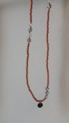 Våga elastic necklace treat 2626-03-323 pink stones pearls elastiskt halsband pärlor stenar rosa
