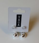 Våga earrings silver catie double pearls 2584-02-601 örängen silver dubbla pärlor grå