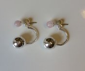 Våga earrings catie double pearls rose 2584-02-300 örhängen dubbla pärlor silver rosa