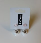 Våga earrings catie double pearls rose 2584-02-300 örhängen dubbla pärlor silver rosa