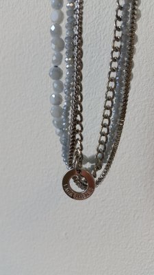 våga mixed necklace cinziano stones chains blue 2614-01-612 mixat halsband stenar kedjor ljusblå