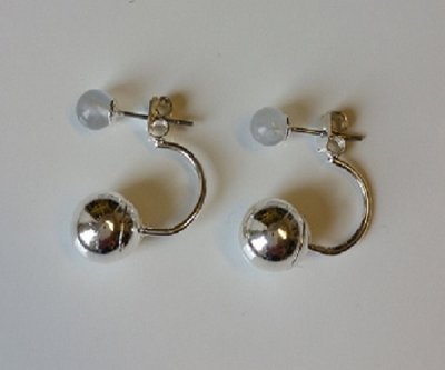 Våga earrings silver catie double pearls grey 2584-02-601 örhängen silver dubbla pärlor grå